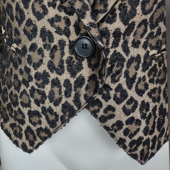 SMYTHE Anytime Leopard Jacquard Blazer Size 2 Animal Print - Picture 11 of 16